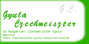 gyula czechmeiszter business card